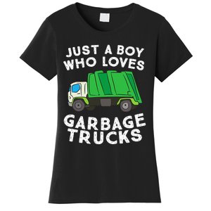 Garbage Truck Just A Boy Who Loves Garbage Trucks Women's T-Shirt