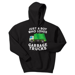 Garbage Truck Just A Boy Who Loves Garbage Trucks Kids Hoodie