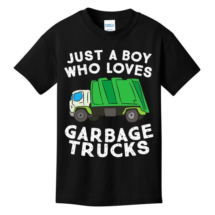 Garbage Truck Just A Boy Who Loves Garbage Trucks Kids T-Shirt