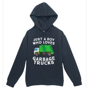 Garbage Truck Just A Boy Who Loves Garbage Trucks Urban Pullover Hoodie