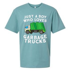 Garbage Truck Just A Boy Who Loves Garbage Trucks Sueded Cloud Jersey T-Shirt