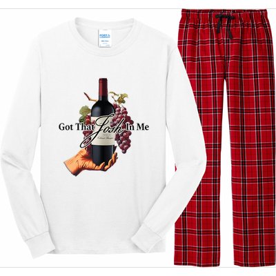 Got That Josh Wine In Me Long Sleeve Pajama Set