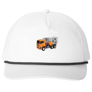 Garbage Truck Just A Boy Who Loves Garbage Trucks Snapback Five-Panel Rope Hat