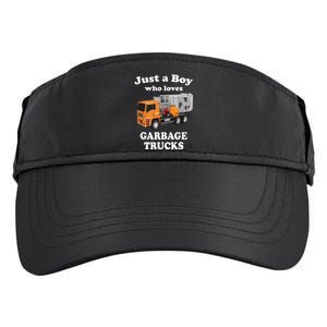 Garbage Truck Just A Boy Who Loves Garbage Trucks Adult Drive Performance Visor