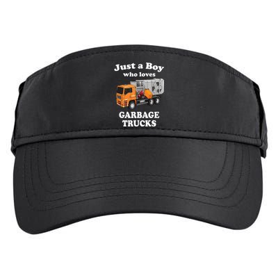 Garbage Truck Just A Boy Who Loves Garbage Trucks Adult Drive Performance Visor