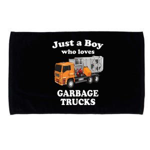 Garbage Truck Just A Boy Who Loves Garbage Trucks Microfiber Hand Towel