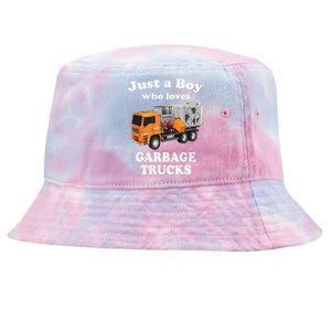 Garbage Truck Just A Boy Who Loves Garbage Trucks Tie-Dyed Bucket Hat