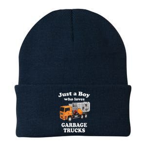 Garbage Truck Just A Boy Who Loves Garbage Trucks Knit Cap Winter Beanie