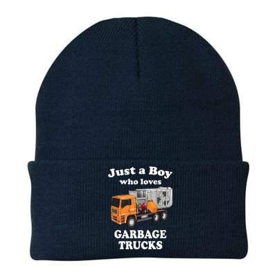 Garbage Truck Just A Boy Who Loves Garbage Trucks Knit Cap Winter Beanie