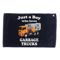 Garbage Truck Just A Boy Who Loves Garbage Trucks Grommeted Golf Towel