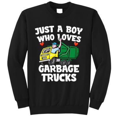 Garbage Truck Just A  Who Loves Garbage Trucks Sweatshirt