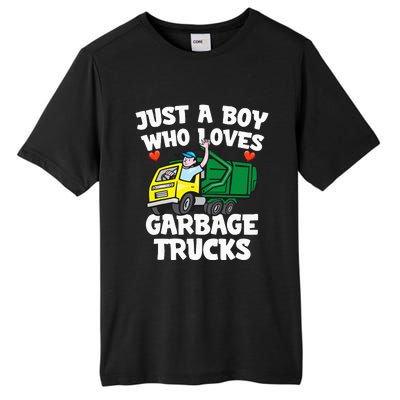 Garbage Truck Just A  Who Loves Garbage Trucks Tall Fusion ChromaSoft Performance T-Shirt