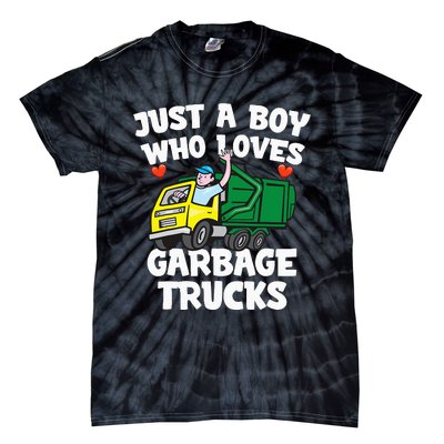 Garbage Truck Just A  Who Loves Garbage Trucks Tie-Dye T-Shirt