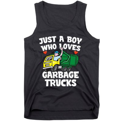 Garbage Truck Just A  Who Loves Garbage Trucks Tank Top