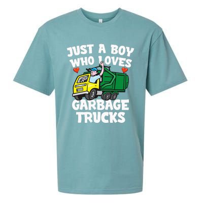 Garbage Truck Just A  Who Loves Garbage Trucks Sueded Cloud Jersey T-Shirt