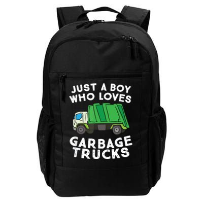 Garbage Truck Just A Boy Who Loves Garbage Trucks Daily Commute Backpack