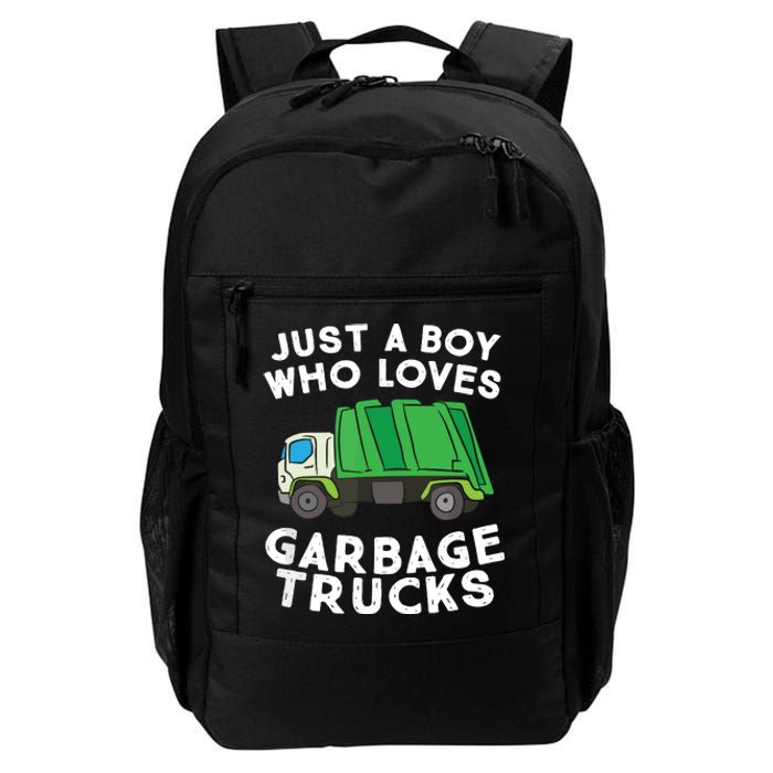 Garbage Truck Just A Boy Who Loves Garbage Trucks Daily Commute Backpack