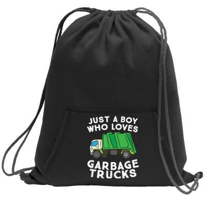 Garbage Truck Just A Boy Who Loves Garbage Trucks Sweatshirt Cinch Pack Bag