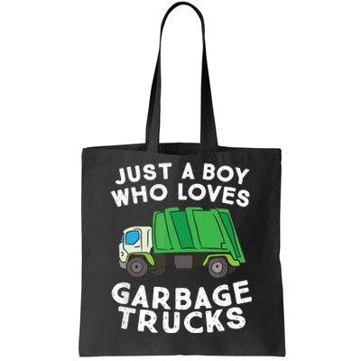 Garbage Truck Just A Boy Who Loves Garbage Trucks Tote Bag