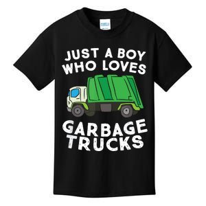 Garbage Truck Just A Boy Who Loves Garbage Trucks Kids T-Shirt