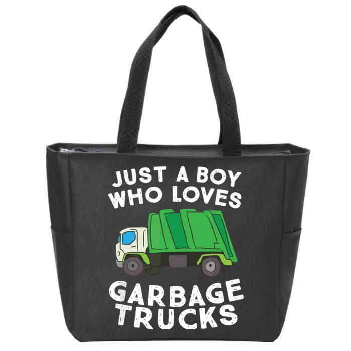 Garbage Truck Just A Boy Who Loves Garbage Trucks Zip Tote Bag