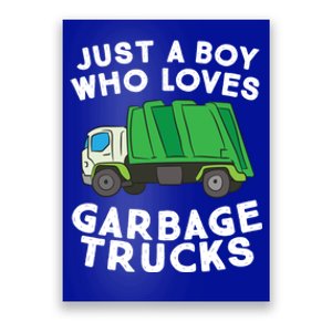 Garbage Truck Just A Who Loves Garbage Trucks Gift Poster