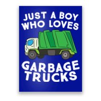 Garbage Truck Just A Who Loves Garbage Trucks Gift Poster