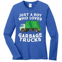 Garbage Truck Just A Who Loves Garbage Trucks Gift Ladies Long Sleeve Shirt