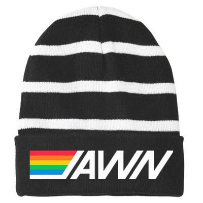 Gotta Tap Jawn Philadelphia Bank Rainbow Logo Color Design Striped Beanie with Solid Band