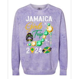 Girl Trip Jamaica 2024 Weekend Summer Vacation Trip Colorblast Crewneck Sweatshirt