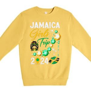 Girl Trip Jamaica 2024 Weekend Summer Vacation Trip Premium Crewneck Sweatshirt