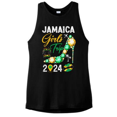 Girl Trip Jamaica 2024 Weekend Summer Vacation Trip Ladies PosiCharge Tri-Blend Wicking Tank