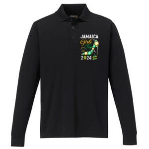 Girl Trip Jamaica 2024 Weekend Summer Vacation Trip Performance Long Sleeve Polo