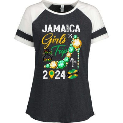 Girl Trip Jamaica 2024 Weekend Summer Vacation Trip Enza Ladies Jersey Colorblock Tee