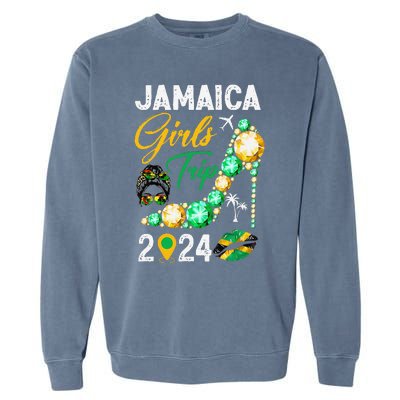 Girl Trip Jamaica 2024 Weekend Summer Vacation Trip Garment-Dyed Sweatshirt