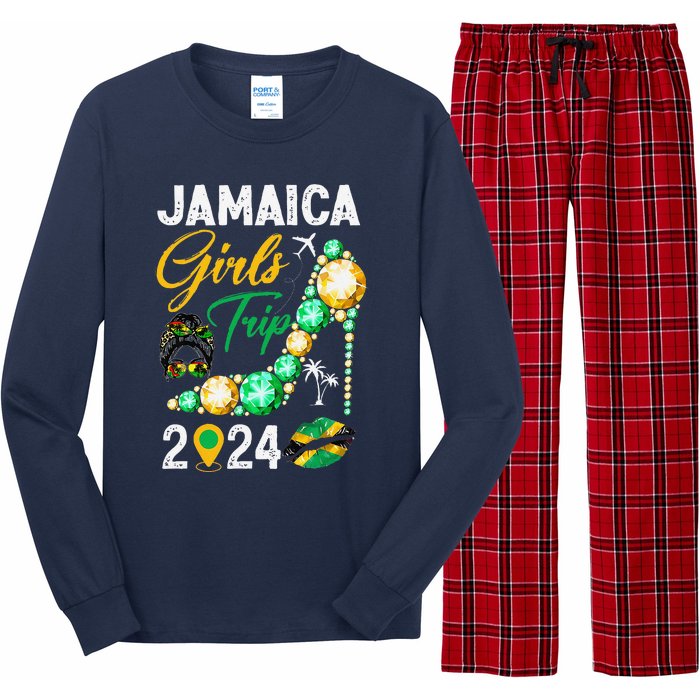 Girl Trip Jamaica 2024 Weekend Summer Vacation Trip Long Sleeve Pajama Set