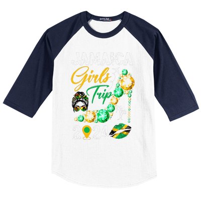 Girl Trip Jamaica 2024 Weekend Summer Vacation Trip Baseball Sleeve Shirt