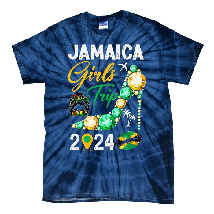 Girl Trip Jamaica 2024 Weekend Summer Vacation Trip Tie-Dye T-Shirt