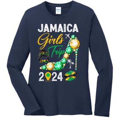 Girl Trip Jamaica 2024 Weekend Summer Vacation Trip Ladies Long Sleeve Shirt