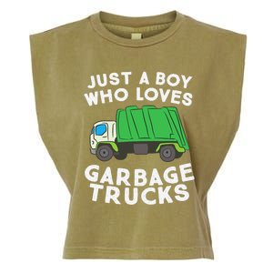 Garbage Truck Just A Boy Who Loves Garbage Trucks Garment-Dyed Women's Muscle Tee