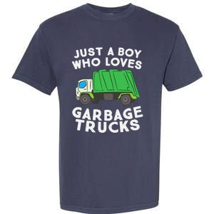 Garbage Truck Just A Boy Who Loves Garbage Trucks Garment-Dyed Heavyweight T-Shirt