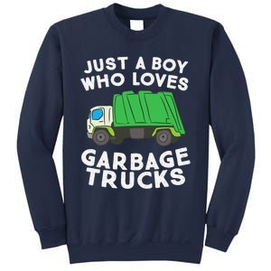 Garbage Truck Just A Boy Who Loves Garbage Trucks Sweatshirt