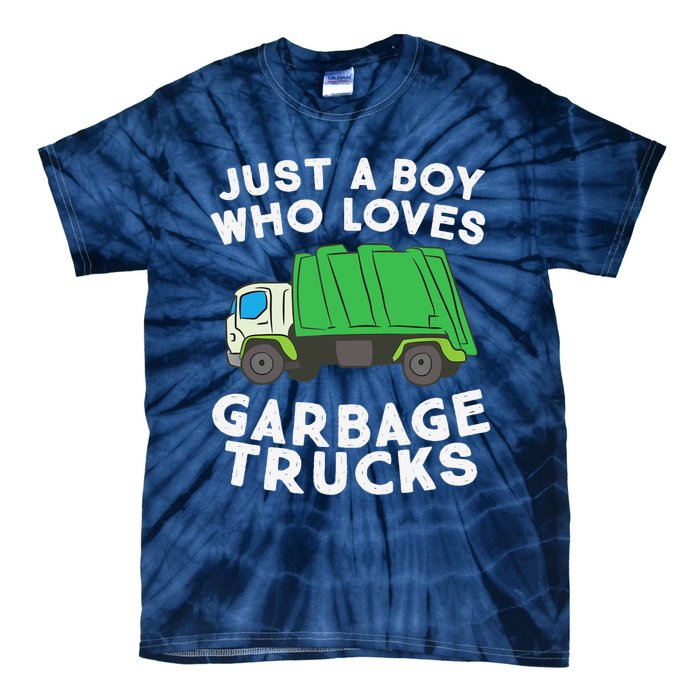 Garbage Truck Just A Boy Who Loves Garbage Trucks Tie-Dye T-Shirt