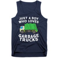 Garbage Truck Just A Boy Who Loves Garbage Trucks Tank Top