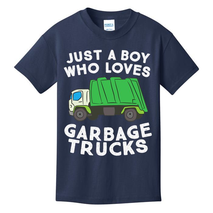 Garbage Truck Just A Boy Who Loves Garbage Trucks Kids T-Shirt