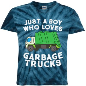 Garbage Truck Just A Boy Who Loves Garbage Trucks Kids Tie-Dye T-Shirt