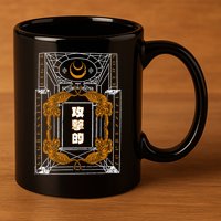 Golden Tigers Japanese Text Aggressive 11oz C Handle Ceramic Mug