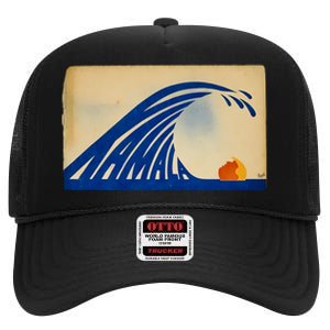 Gary Taxali Kamala Wave High Crown Mesh Back Trucker Hat