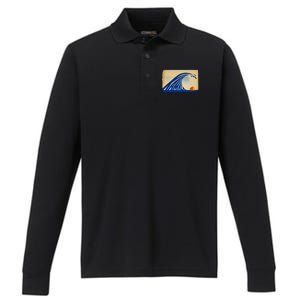 Gary Taxali Kamala Wave Performance Long Sleeve Polo