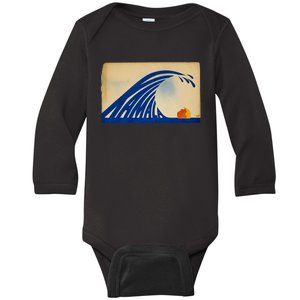 Gary Taxali Kamala Wave Baby Long Sleeve Bodysuit